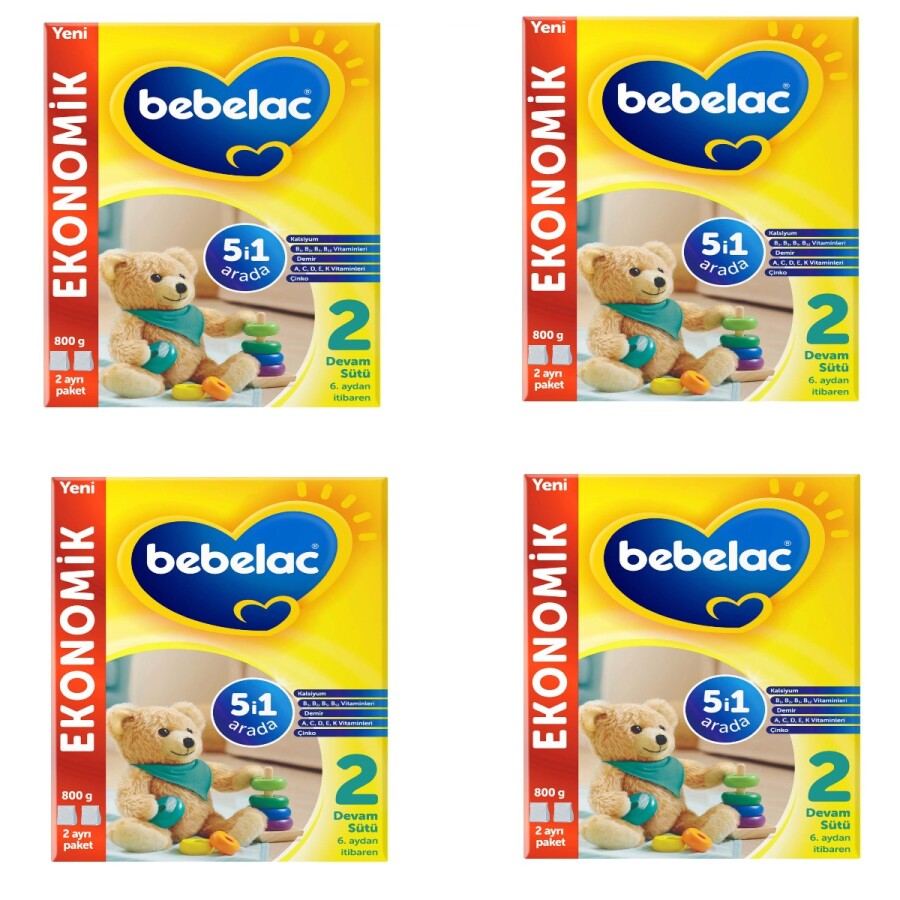 2 Numara Devam Sütü 800 Gr X 4 Adet - 1