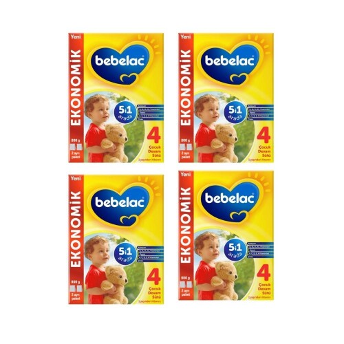 4 Numara Çocuk Devam Sütü 1 Yaşından İtibaren 800grX4 Adet - Bebelac