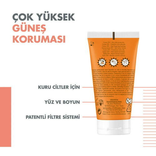 Avene 8H Hydration Kuru Ciltler İçin SPF50+ Güneş Koruyucu Krem 50 ml - 3