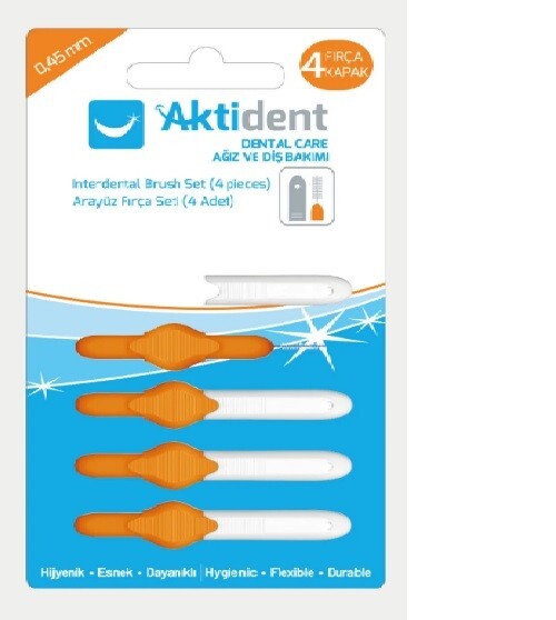 Aktident Arayüz Firçası Turuncu 0,45 Mm 4lü - 1