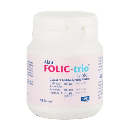 Aktif Folic Trio 90 Tablet - Assos