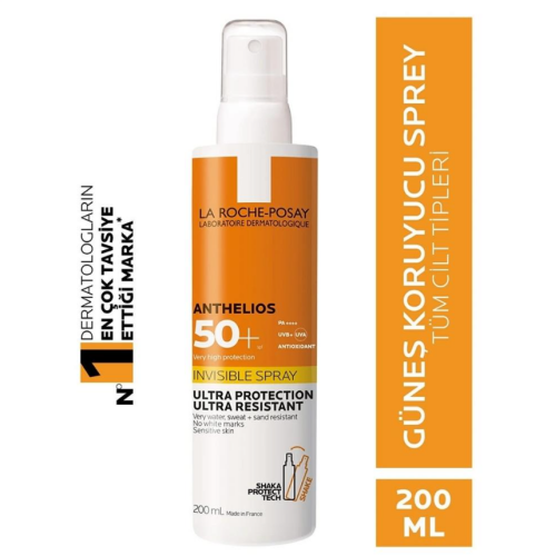 Anthelios Invisible Spray SPF50+ Güneşten Koruyucu Görünmez Spray 200ml - 3