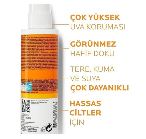 Anthelios Invisible Spray SPF50+ Güneşten Koruyucu Görünmez Spray 200ml - 4