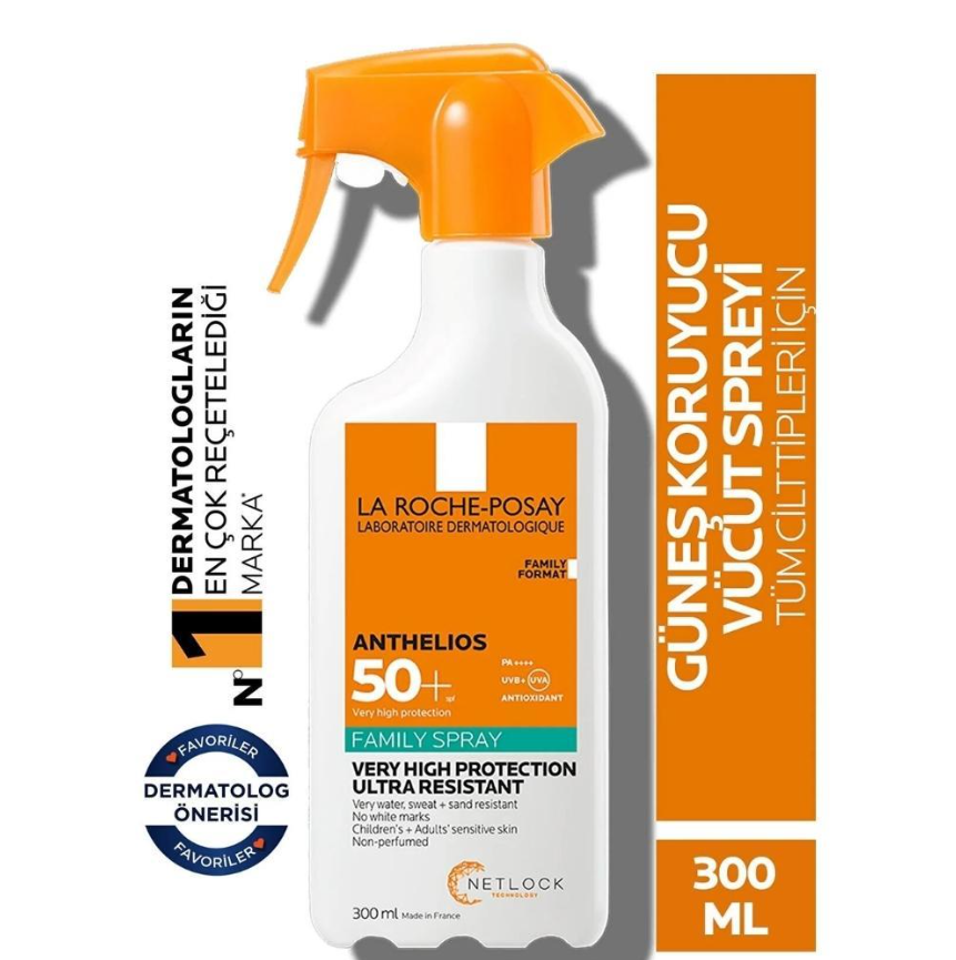 Anthelios Spray Familial SPF50+ Çocuk Ve Yetişkinlerde Hassas Ciltler Yüz Ve Vücut Spreyi 300ml - 2