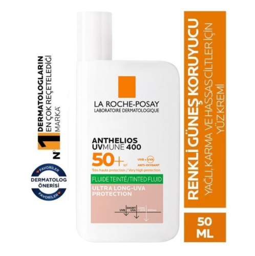 Anthelios UVMUNE 400 Oil Control Tinted Fluid SPF50+ Renkli Güneş Kremi 50ml - 2