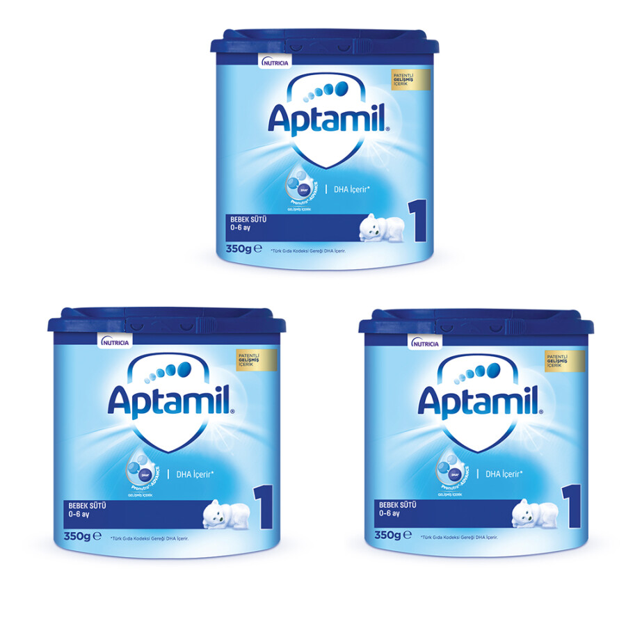 Aptamil 1 Bebek Sütü 350 gr 0-6 Ay Akıllı Kutu X 3 Adet - 1