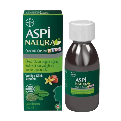 Aspi Natura Kids Öksürük Şurubu Vanilya-Çilek Aromalı 120 ml - Bayer