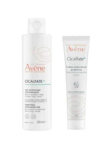 Avene Cicalfate Cream 40 ml + Cicalfate Gel Nettoyant Purifiant 200 ml 