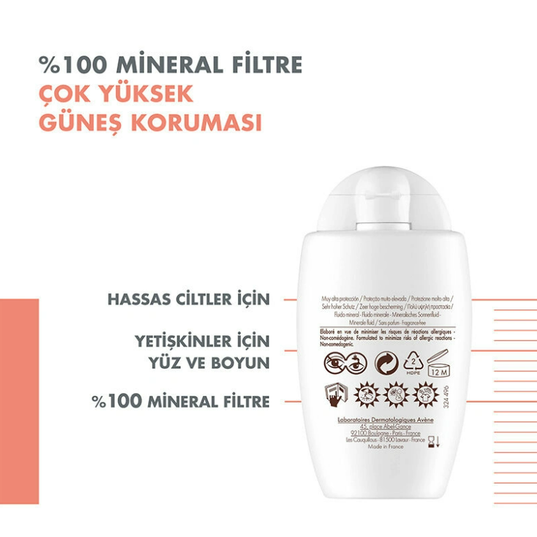 Avene Mineral Sıvı Güneş Kremi SPF50+ 40 ml - 3