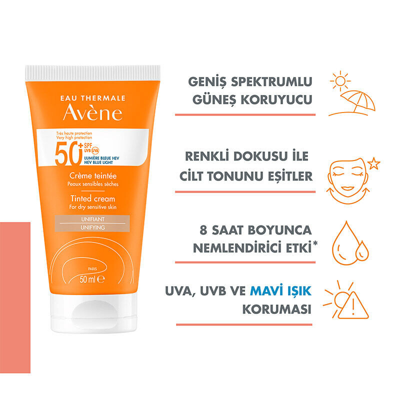 Avene SPF 50 Renkli Güneş Kremi Tinted 50 ml - 3