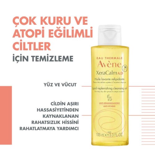 Avene Xeracalm A.D Lipid Replenishing Cleansing Oil 100 ml - 3