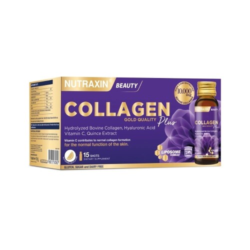 Beauty Collagen Gold Quality Plus Hidrolize Kolajen Karpuz Aromalı 15Shot X 50ml - Nutraxin