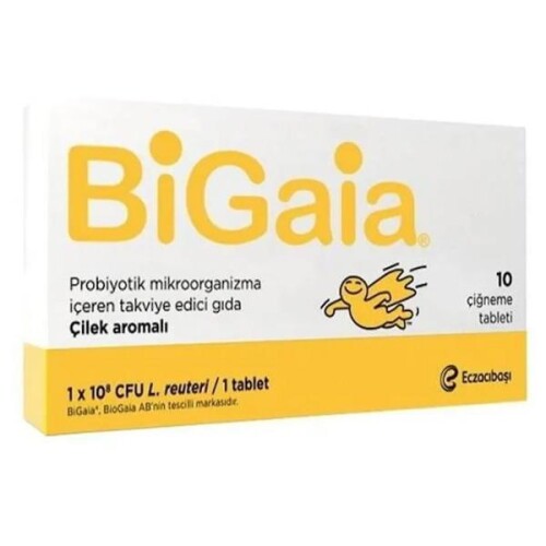 Bigaia Probiyotik Çilek Aromalı Çiğneme 10 Tablet - Eczacıbaşı