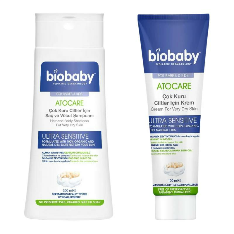 Biobaby Kuru ve Çok Kuru Ciltler İçin Şampuan ve Krem Seti - 1