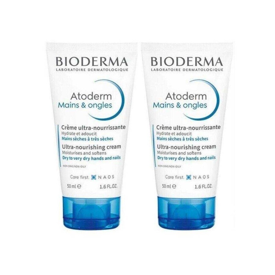 Bioderma Atoderm Hand and Nail Cream 2x50 ml El ve Tırnak Bakım Kremi İkiz Set - 1