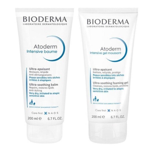 Bioderma Atoderm Intensive Nemlendirici 200ml & Atoderm Intensive Temizleme Jeli 200ml - Bioderma