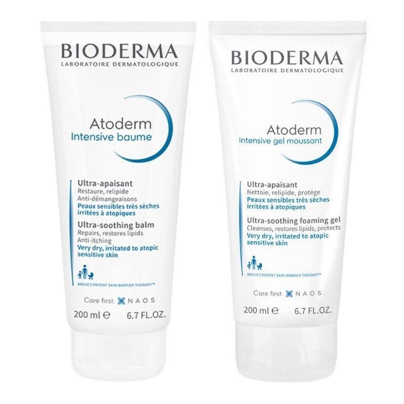 Bioderma Atoderm Intensive Nemlendirici 200ml & Atoderm Intensive Temizleme Jeli 200ml - 1