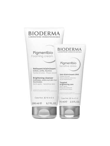 Bioderma Pigmentbio Sensitive Areas 75 ml + Pigmentbio Foaming Cream 200 ml Set - Bioderma