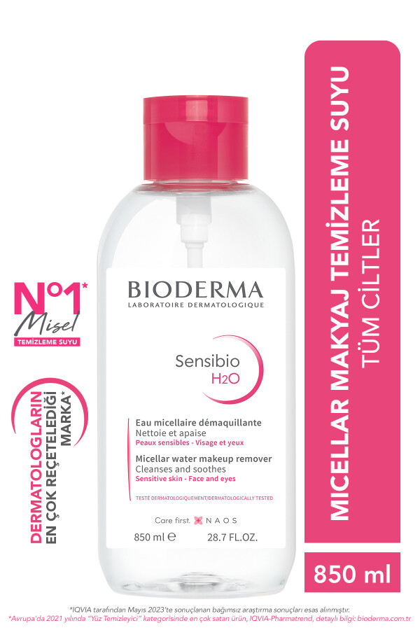 Bioderma Sensibio H2O Yüz ve Makyaj Temizleme Suyu 850ml - 2