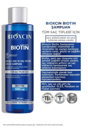 Bioxcin Biotin 5000 mcg Çinko 15 mg 60 Tablet ALANA Biotin Şampuan 300 ml HEDİYE - 4
