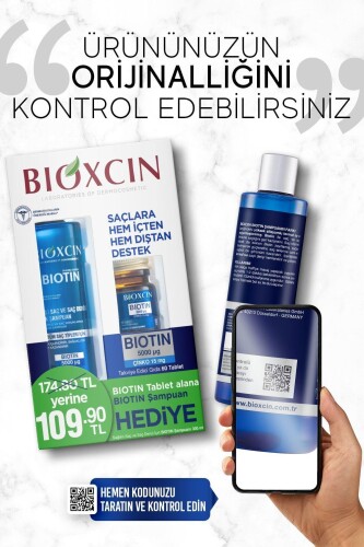 Bioxcin Biotin 5000 mcg Çinko 15 mg 60 Tablet ALANA Biotin Şampuan 300 ml HEDİYE - 6