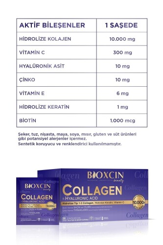 Bioxcin Beauty Collagen Hyaluronic Acid 30 Saşe - 4