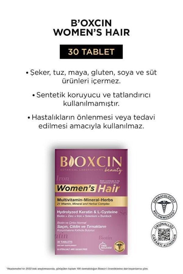 Bioxcin Beauty Women's Hair 30 Tablet - 2
