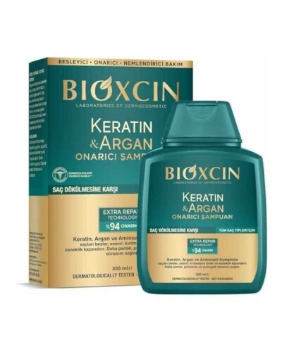 Bioxcin Keratin Ve Argan Onarıcı Şampuan 300 Ml 2 Li Avantaj Paket - 2