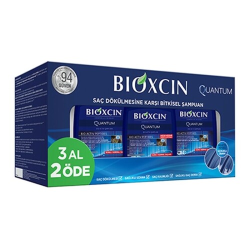Bioxcin Quantum Şampuan 3al 2öde (Kuru-Normal Saçlar) - 1