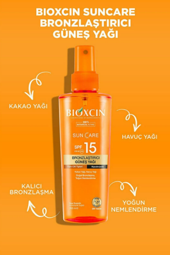 Bioxcin Sun Care Bronzlaştırıcı Güneş Yağı SPF15 200 ml - 3