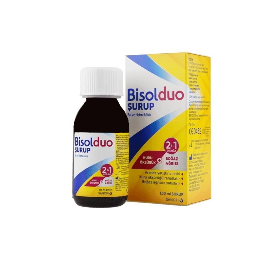 Bisolduo 2'si1 Arada Kuru Öksürük Şurubu 100ml - 1