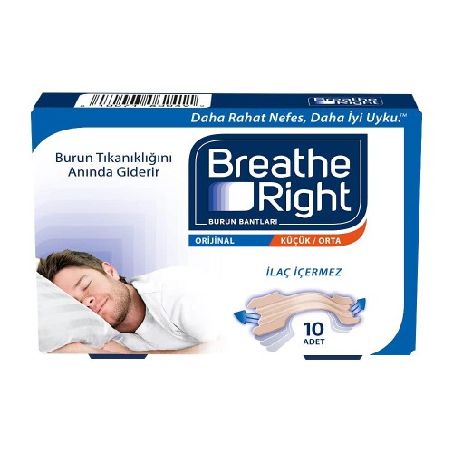 Breathe Right Orginal Burun Bantları 10 Adet - Breathe Right