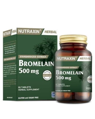 Bromelain 500 mg Takviye Edici Gıda 60 Tablet - Nutraxin