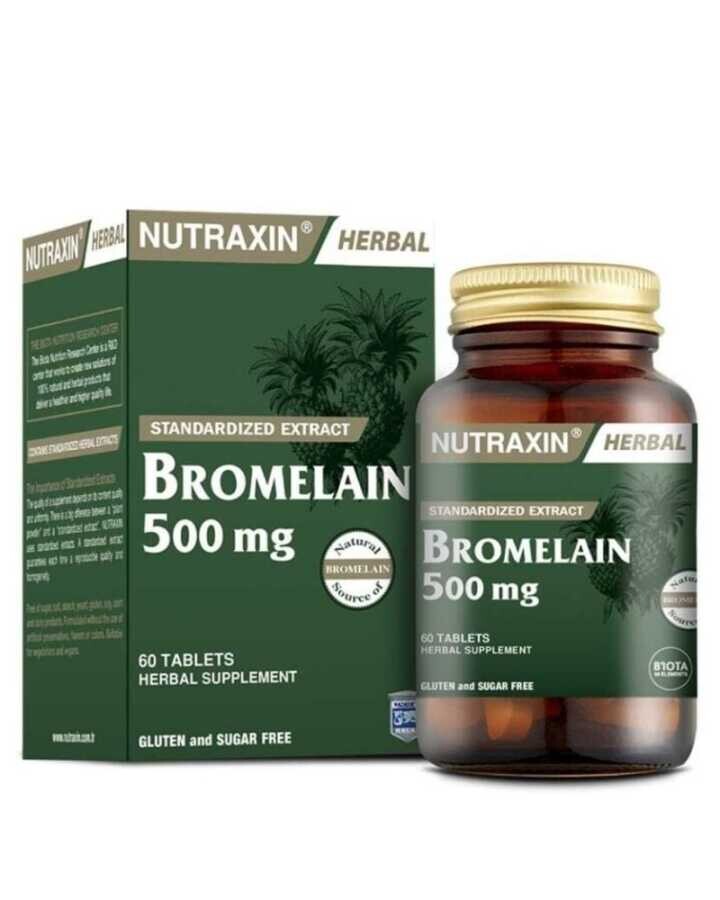 Bromelain 500 mg Takviye Edici Gıda 60 Tablet - 1