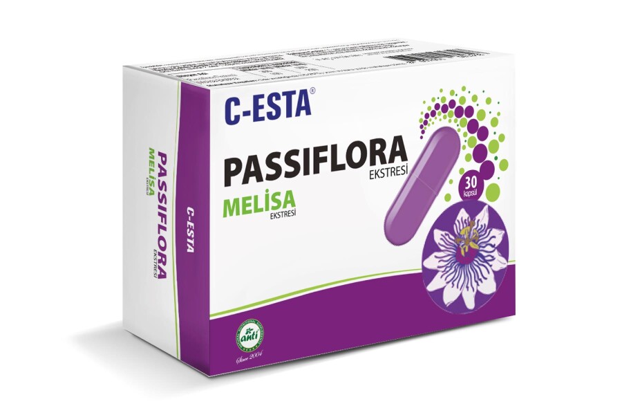 C-Esta Passiflora Melisa Ekstresi 30 Kapsül - 1