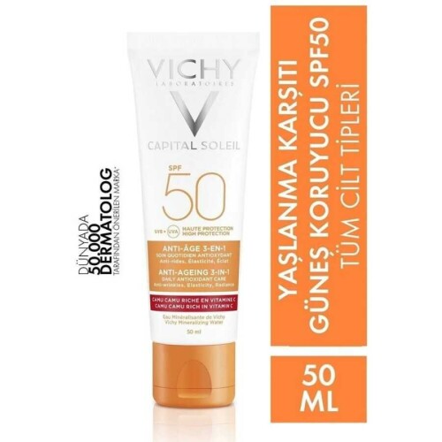 Capital Soleil SPF 50 Anti Aging 3-in-1 Güneş Kremi 50 ml - 2