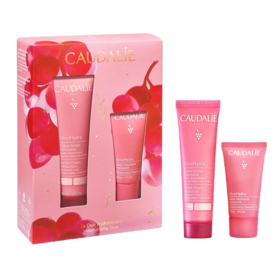 Caudalie Vinohydra Sorbet Cream 60 Ml + Moisturizing Cleansing Gel 30 Ml Yılbaşı Kofre - 1