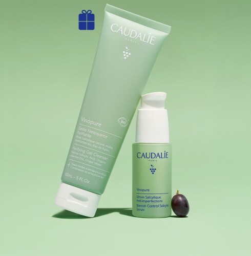 Caudalie Vinopure Serum 30 Ml + Vinopure Gel Cleanser 150 Ml - Caudalie
