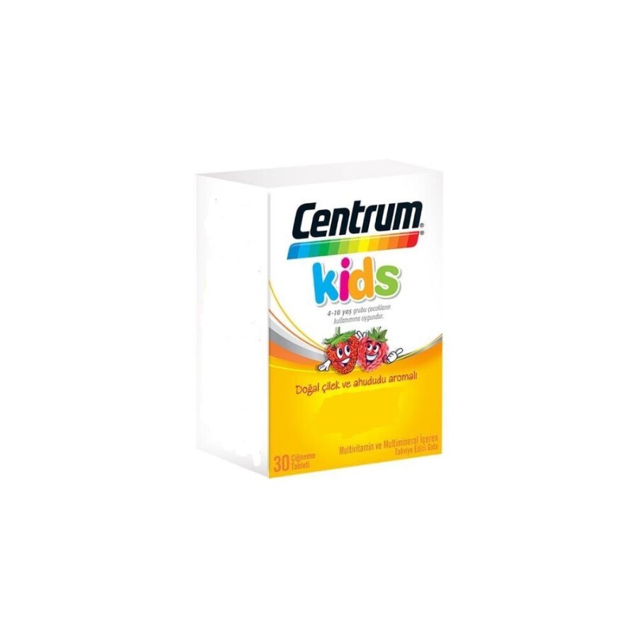 Centrum Kids Multivitamin ve Multimineral İçeren Takviye Edici Gıda 30 Çiğneme Tableti - 1