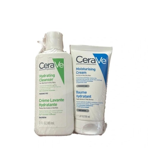 Cerave Hydrating Cleanser 88 ml + Moisturising Cream 50 ml - CeraVe