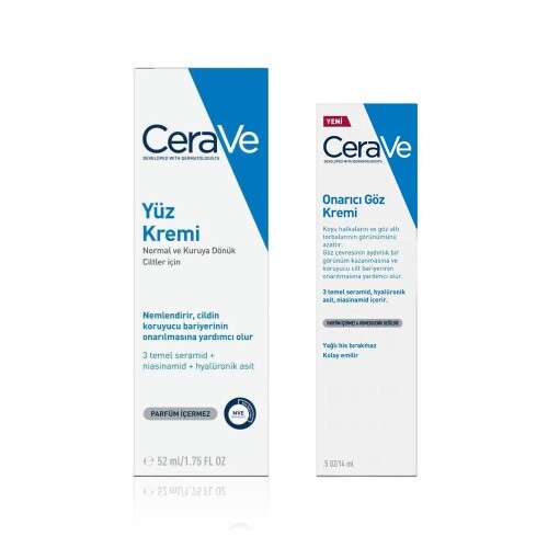 Cerave Onarıcı Göz Kremi 14 Ml Ve Yüz Kremi 52 Ml Set - CeraVe