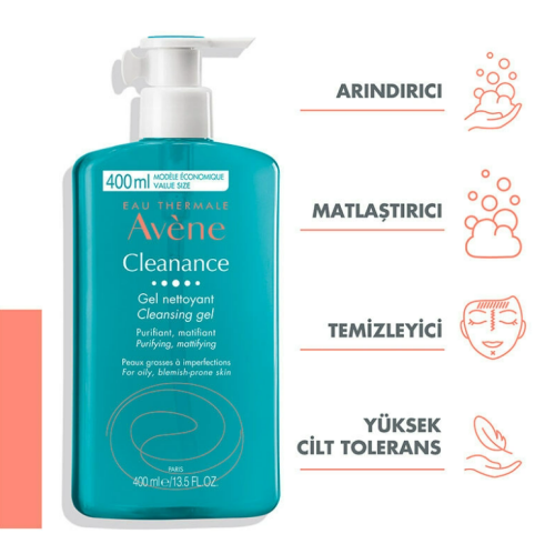 Avene Cleanance Karma ve Yağlı Ciltler İçin Temizleme Jeli 400 ml - 2