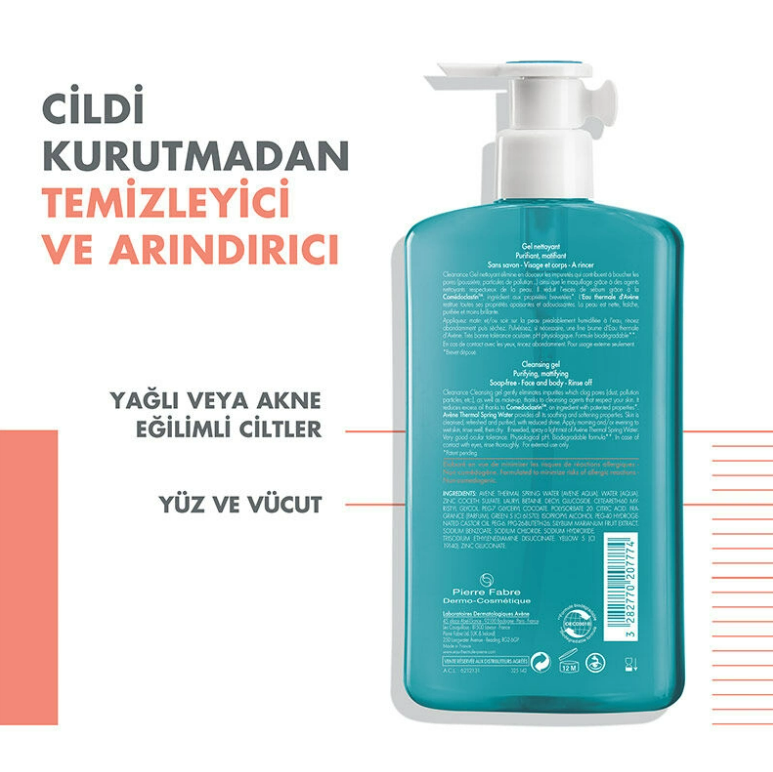 Avene Cleanance Karma ve Yağlı Ciltler İçin Temizleme Jeli 400 ml - 3