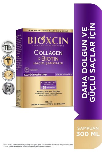 Bioxcin Collagen Biotin & Hacim Şampuanı Saç Dökülmesine Karşı 300 ML - 2