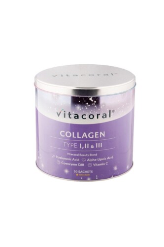 Collagen1,2,3 Vitamin Ve Mineral İçeren Limon Aromalı Takviye Gıda 30 Saşe - Vitacoral