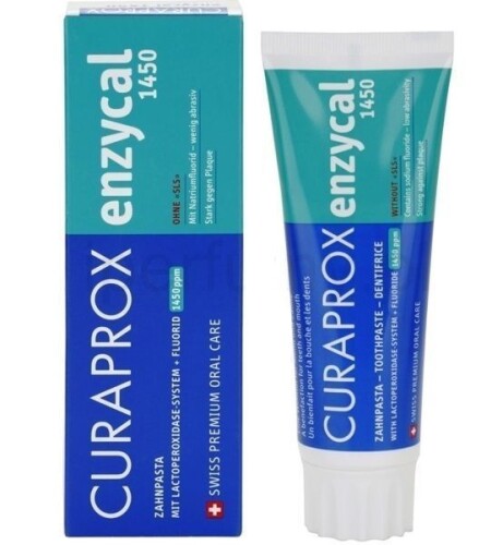 Curaprox Enzycal 1450 Diş Macunu 75ml (1459ppm Florür, RDA:60, 12 Yaş üstü) - Curaprox