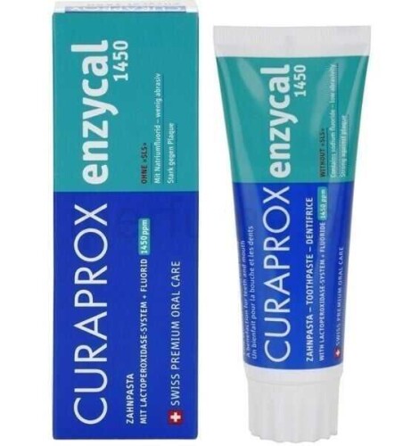 Curaprox Enzycal 1450 Diş Macunu 75ml (1459ppm Florür, RDA:60, 12 Yaş üstü) 