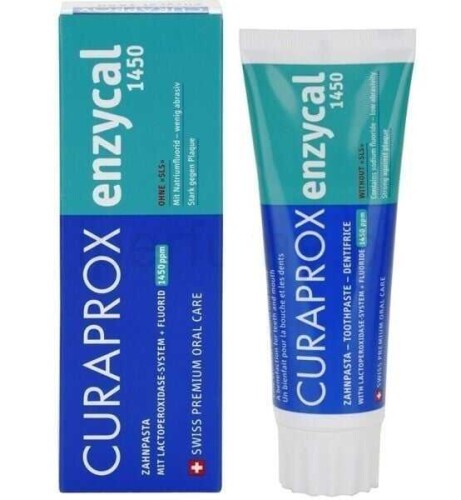 Curaprox Enzycal 1450 Diş Macunu 75ml (1459ppm Florür, RDA:60, 12 Yaş üstü) 