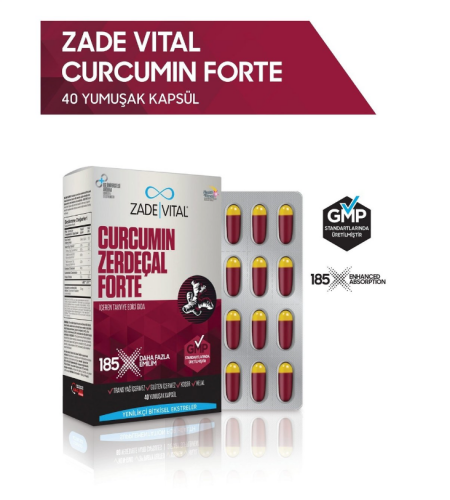 Curcumin Zerdeçal Forte Takviye Edici Gıda 40 Yumuşak Kapsül - 3