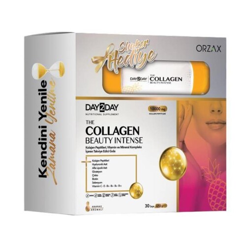 Day2day The Collagen Beauty Ananas Aromalı 30 Saşe Shaker Hediyeli - DAY2DAY
